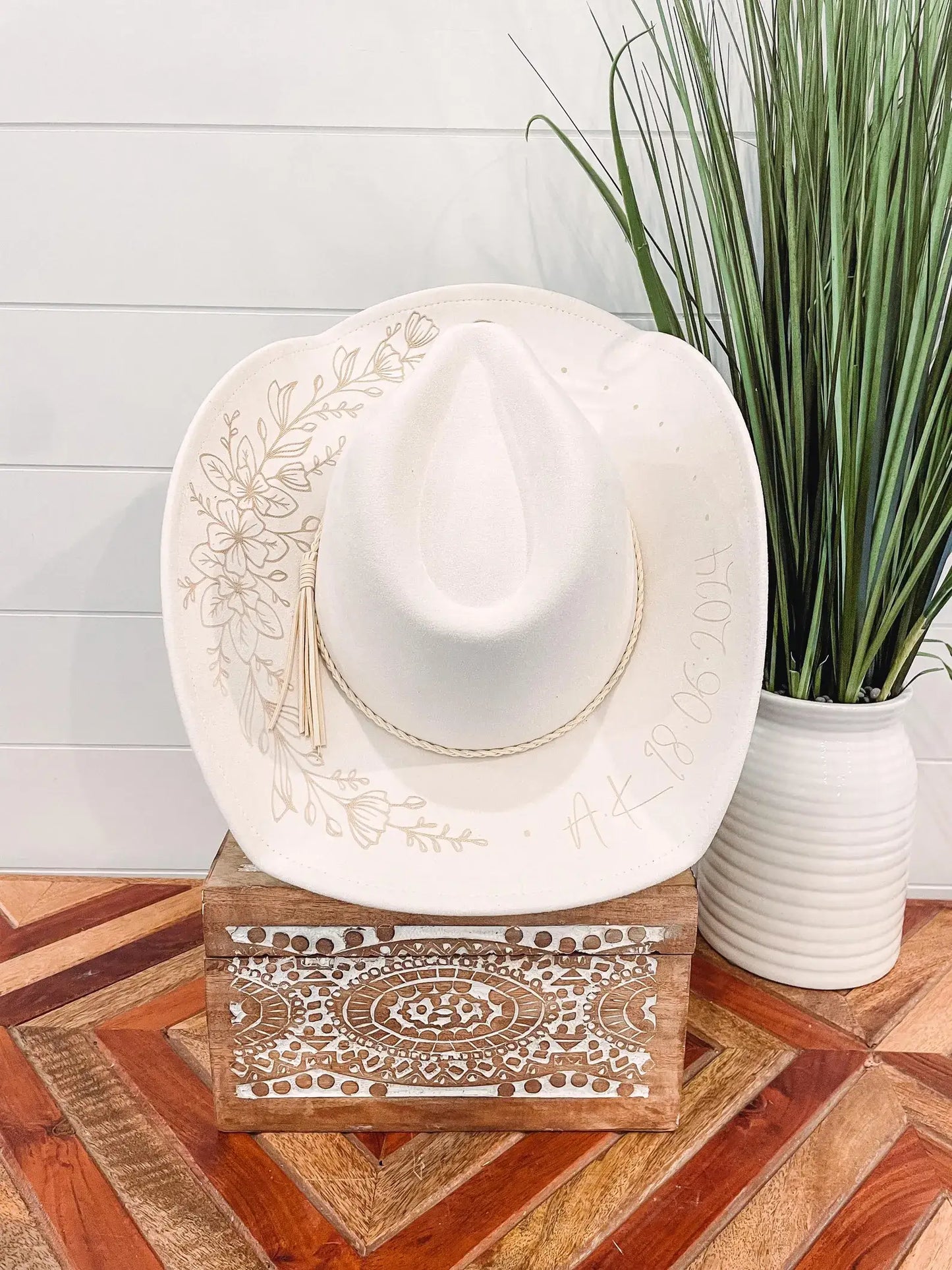 Half side flower Hat