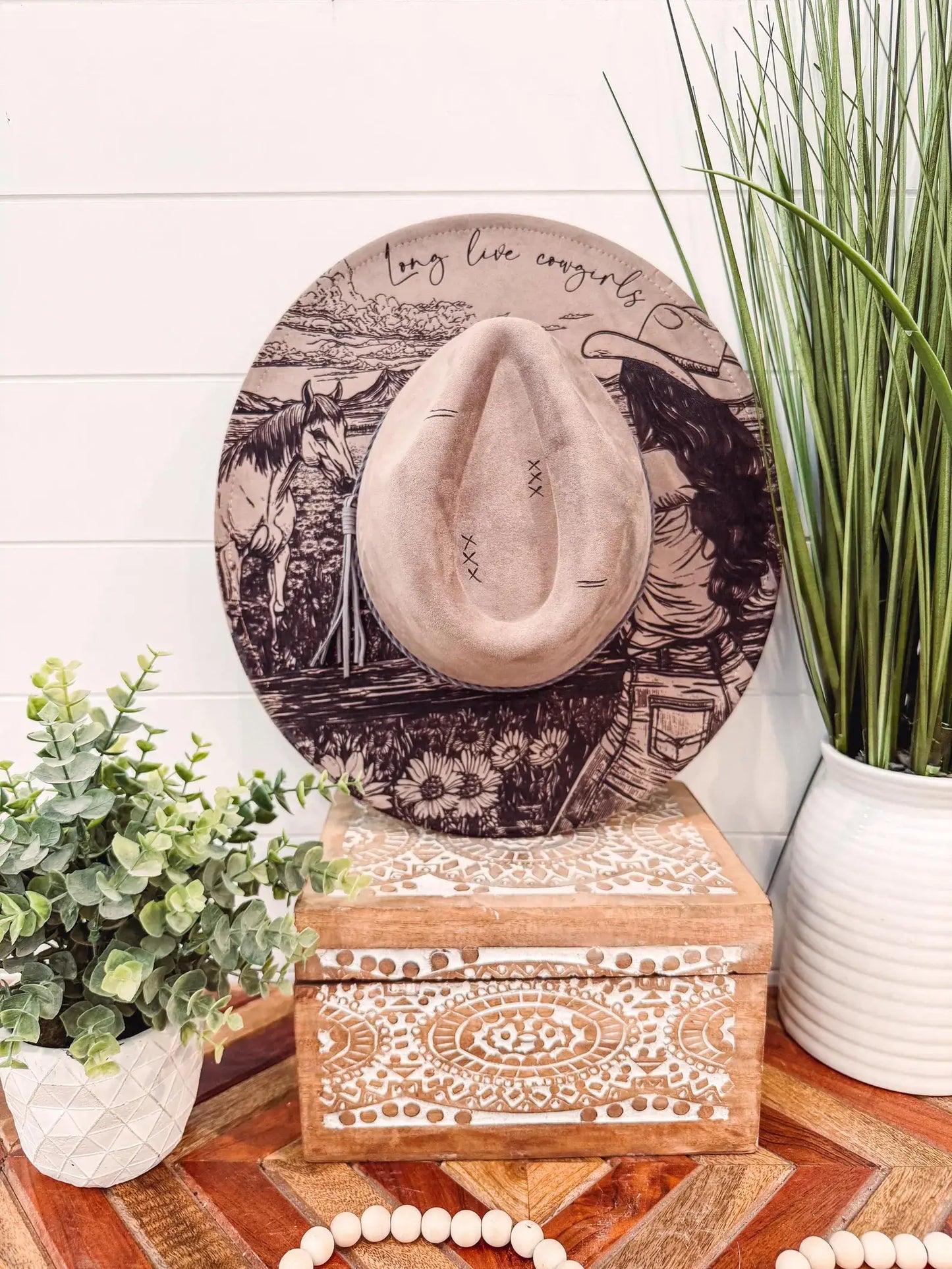 Engraved Cowgirl Mountain Hat