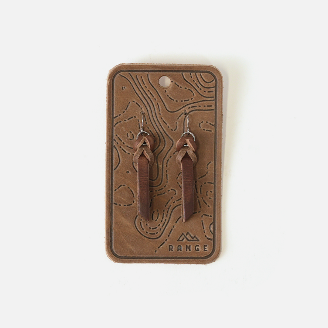 Handcrafted Full-Grain Leather Braided Earrings