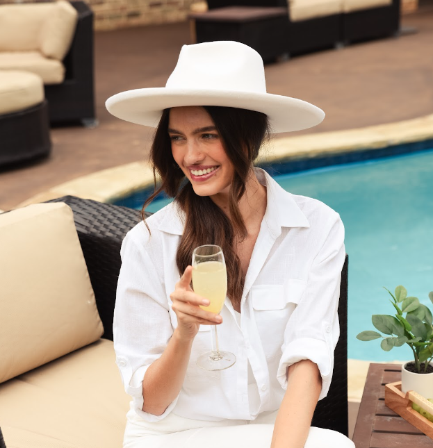 Pencil Rim Wool Felt Fedora Hat - Style Hudson