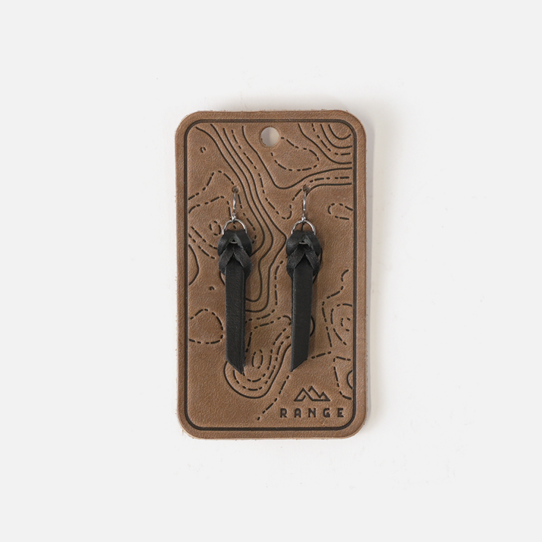 Handcrafted Full-Grain Leather Braided Earrings