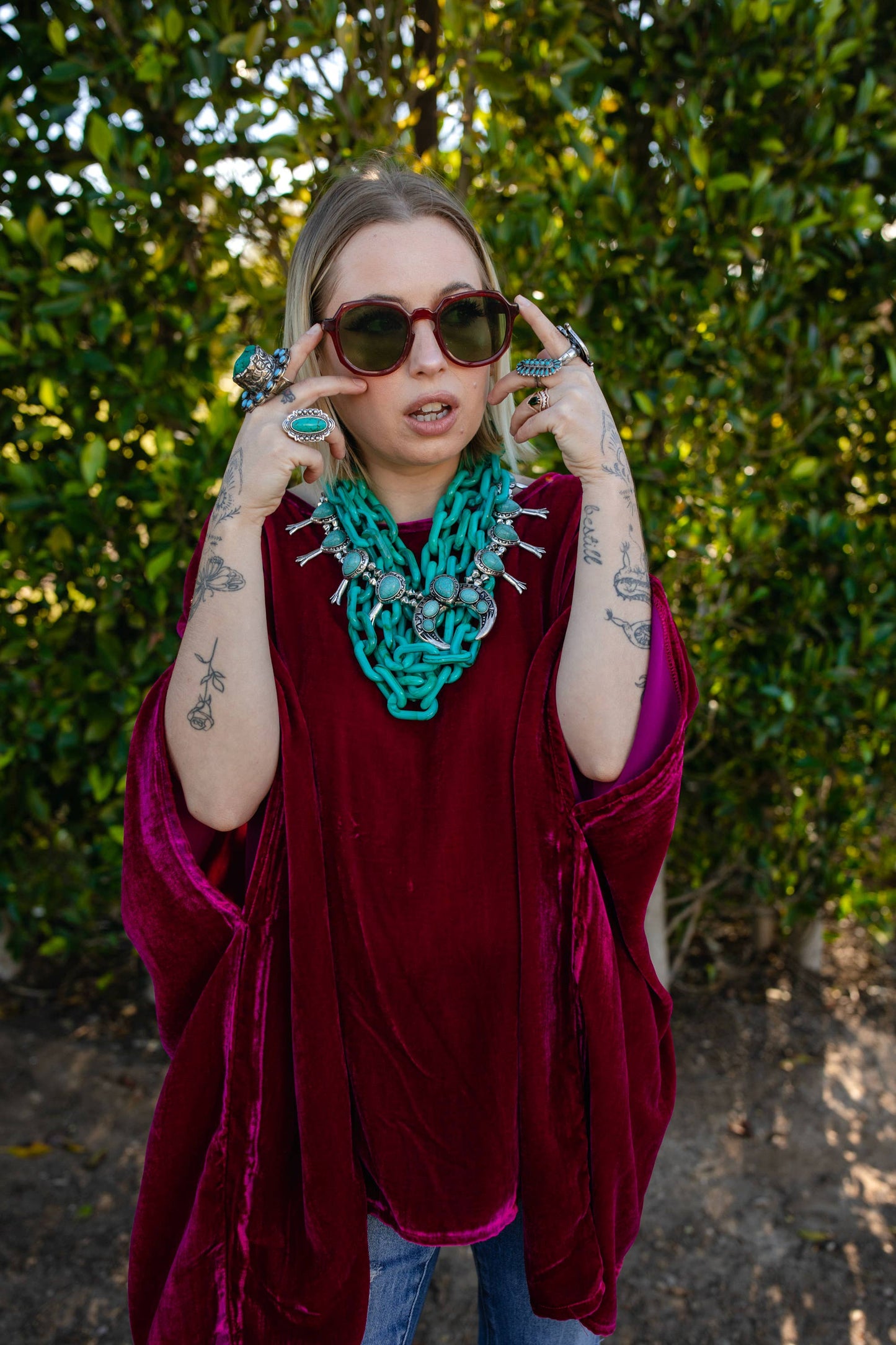 Grace Zandra Silk Velvet Scarf Top