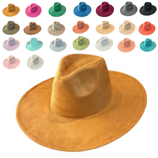 Fashion Classic Wide Brim Suede Panama Hat
