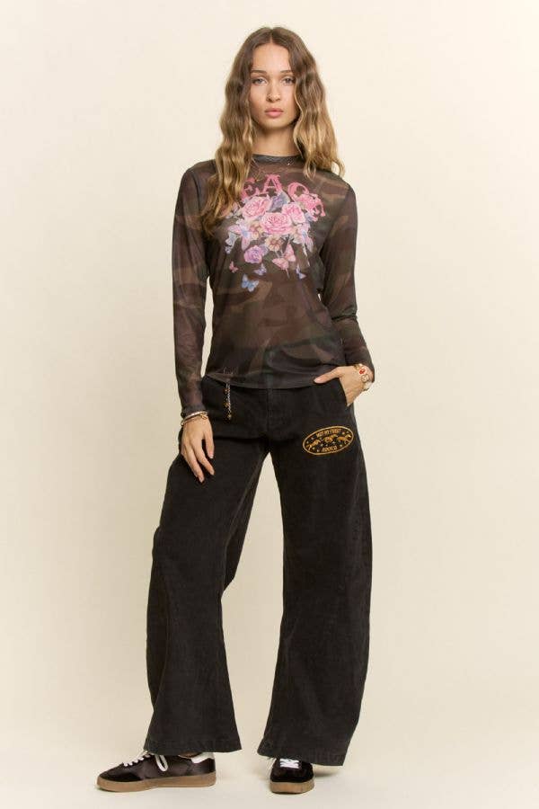 Mally Sheer Mesh Top