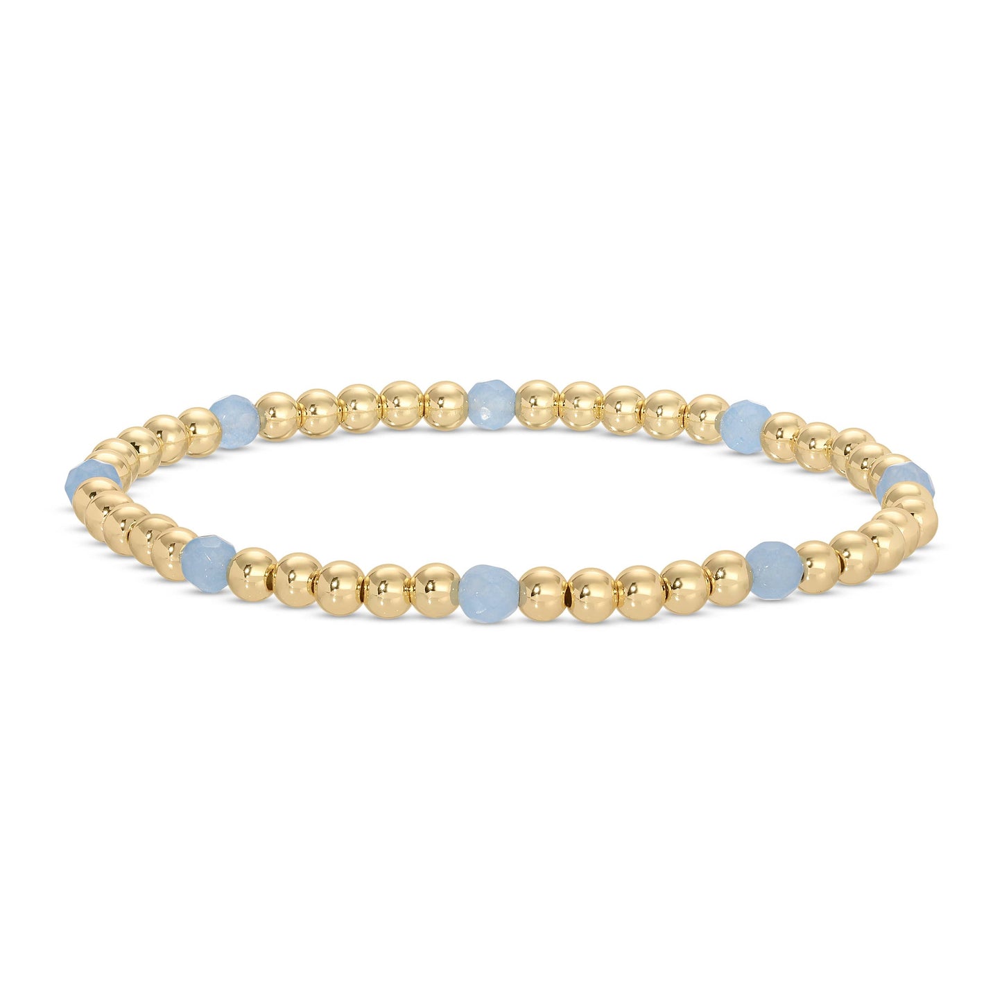 Stretch Beaded Bracelet With Stone Accents