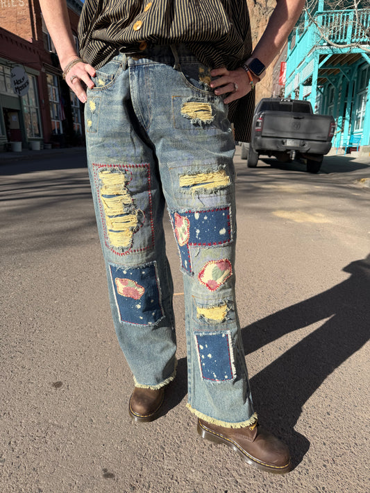 Garden Splatter Jeans