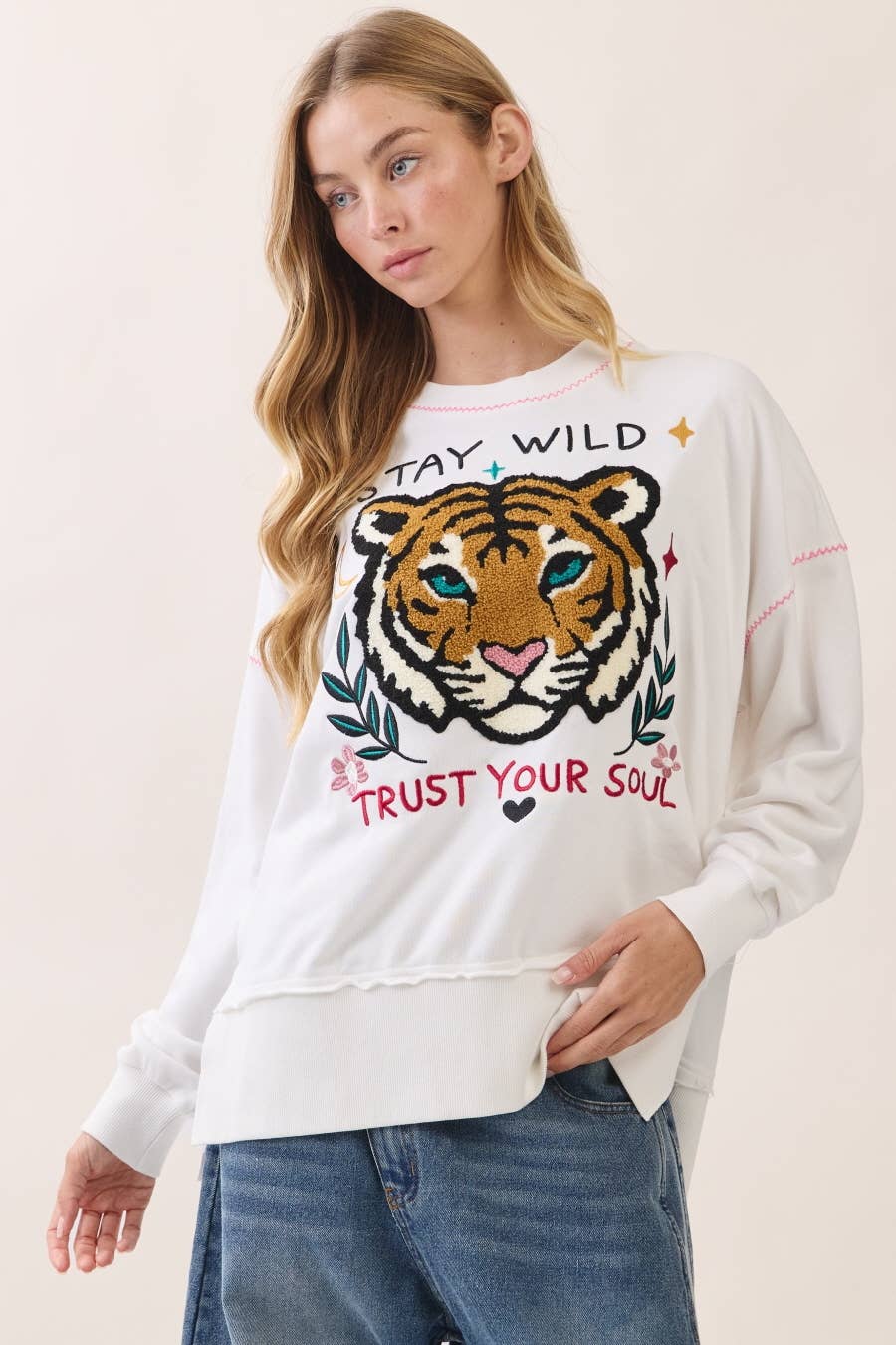 Tigre' Applique Sweatshirt