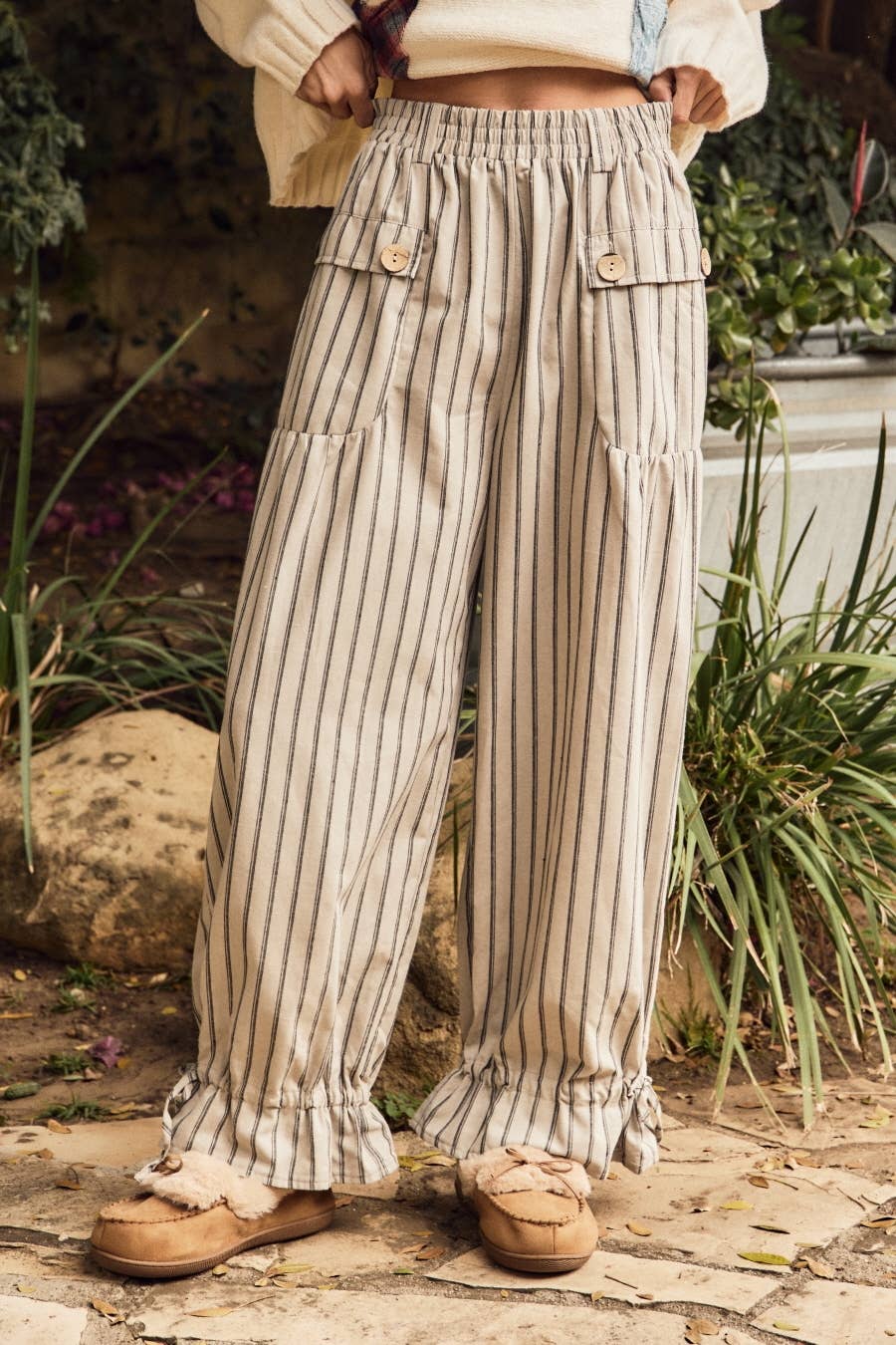 Nita Striped Wide Leg Pants