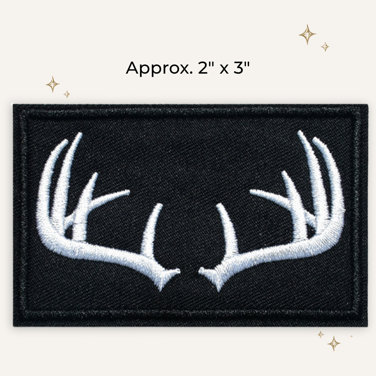 Deer Antlers Embroidered Patch- RTS