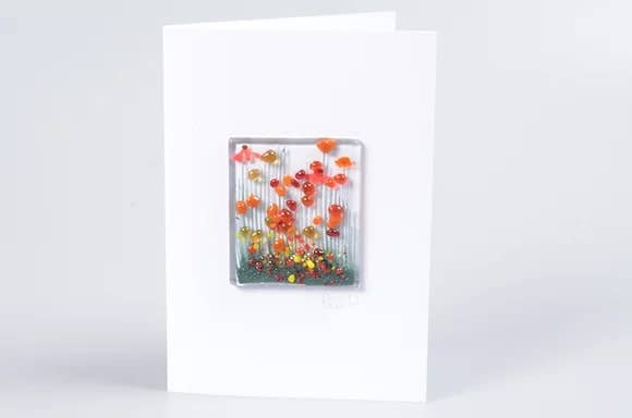 Handmade Fused Glass Greeting Card