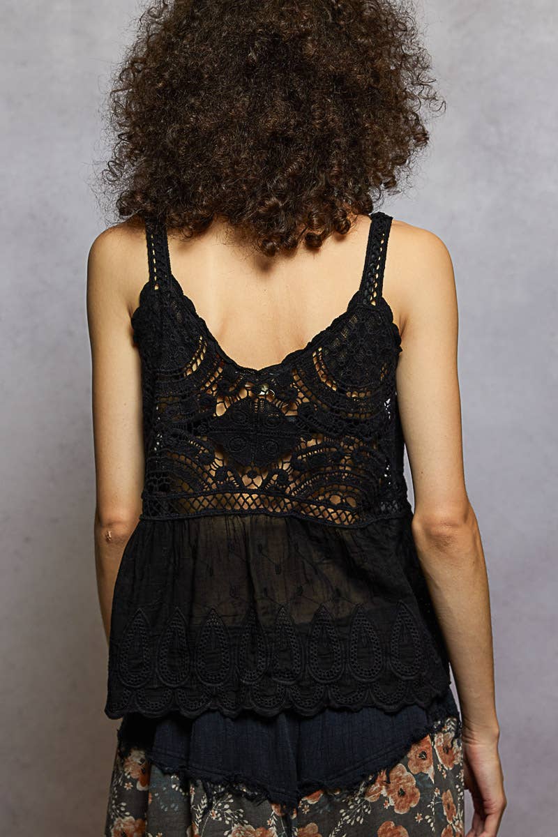 crochet woven tank