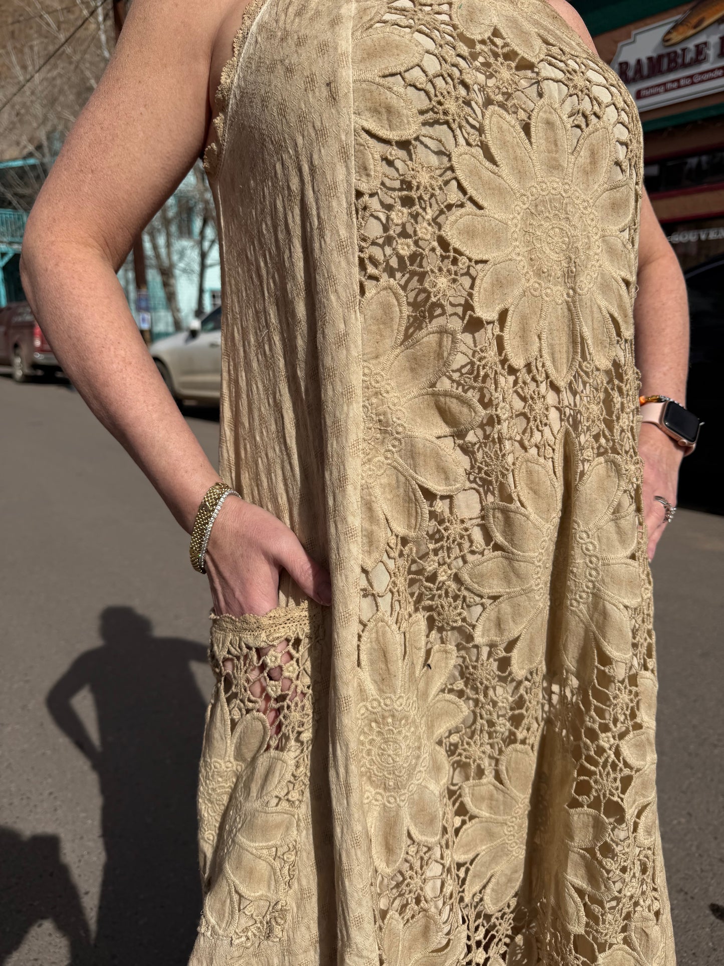 Daisy Dreaming Dress - Vintage Tea Stain