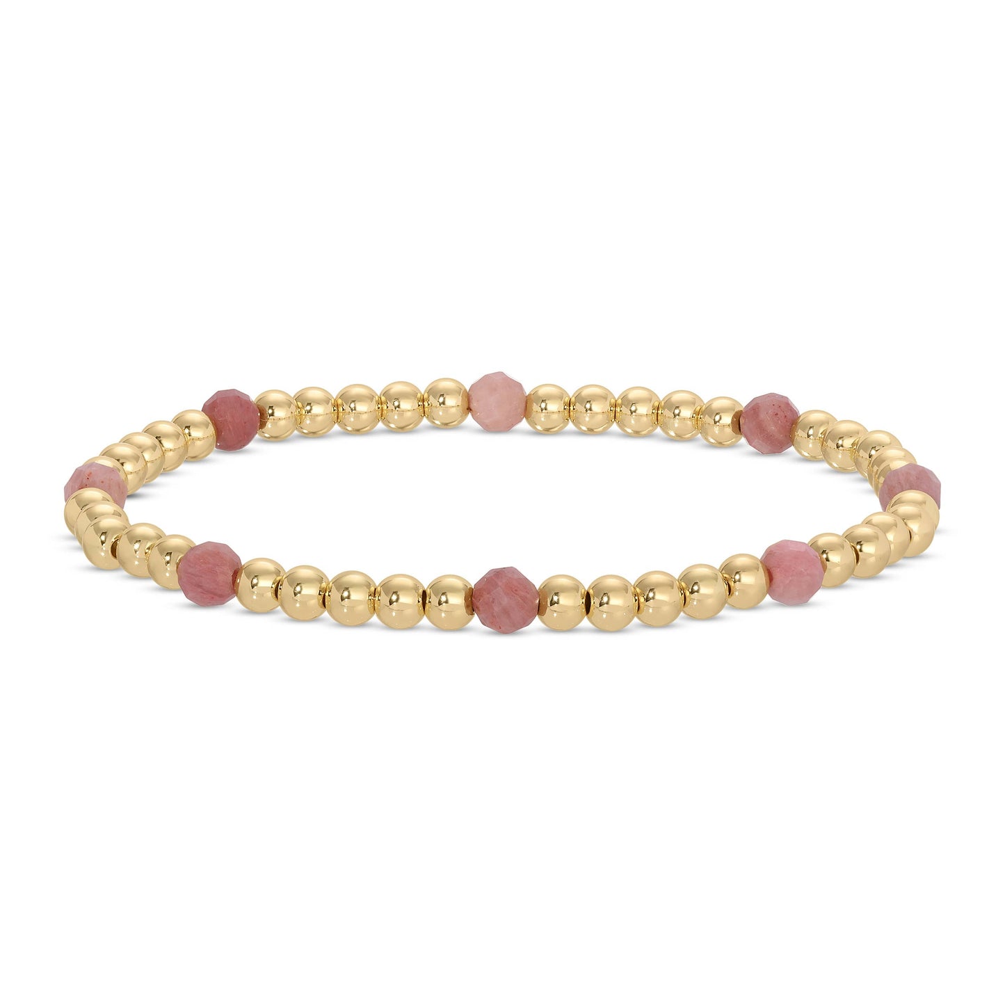 Stretch Beaded Bracelet With Stone Accents