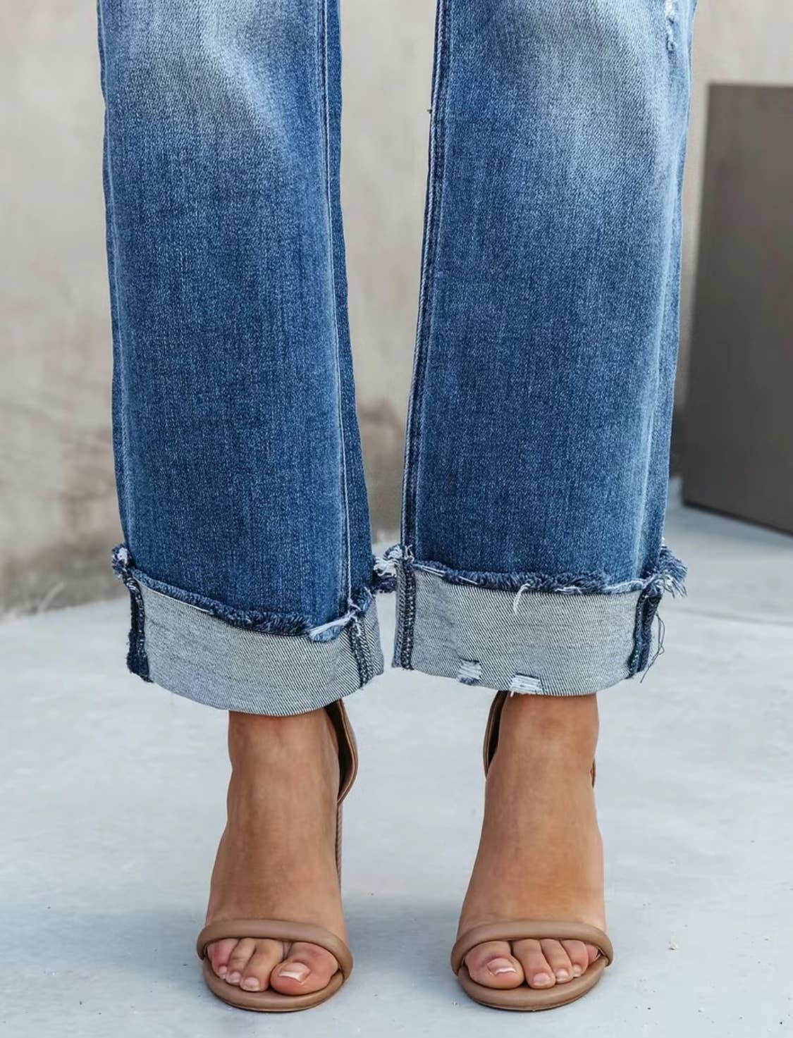 The Brenda High Waisted Crossover Stretch Jean with Cuff