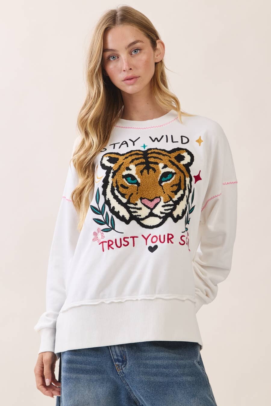 Tigre' Applique Sweatshirt