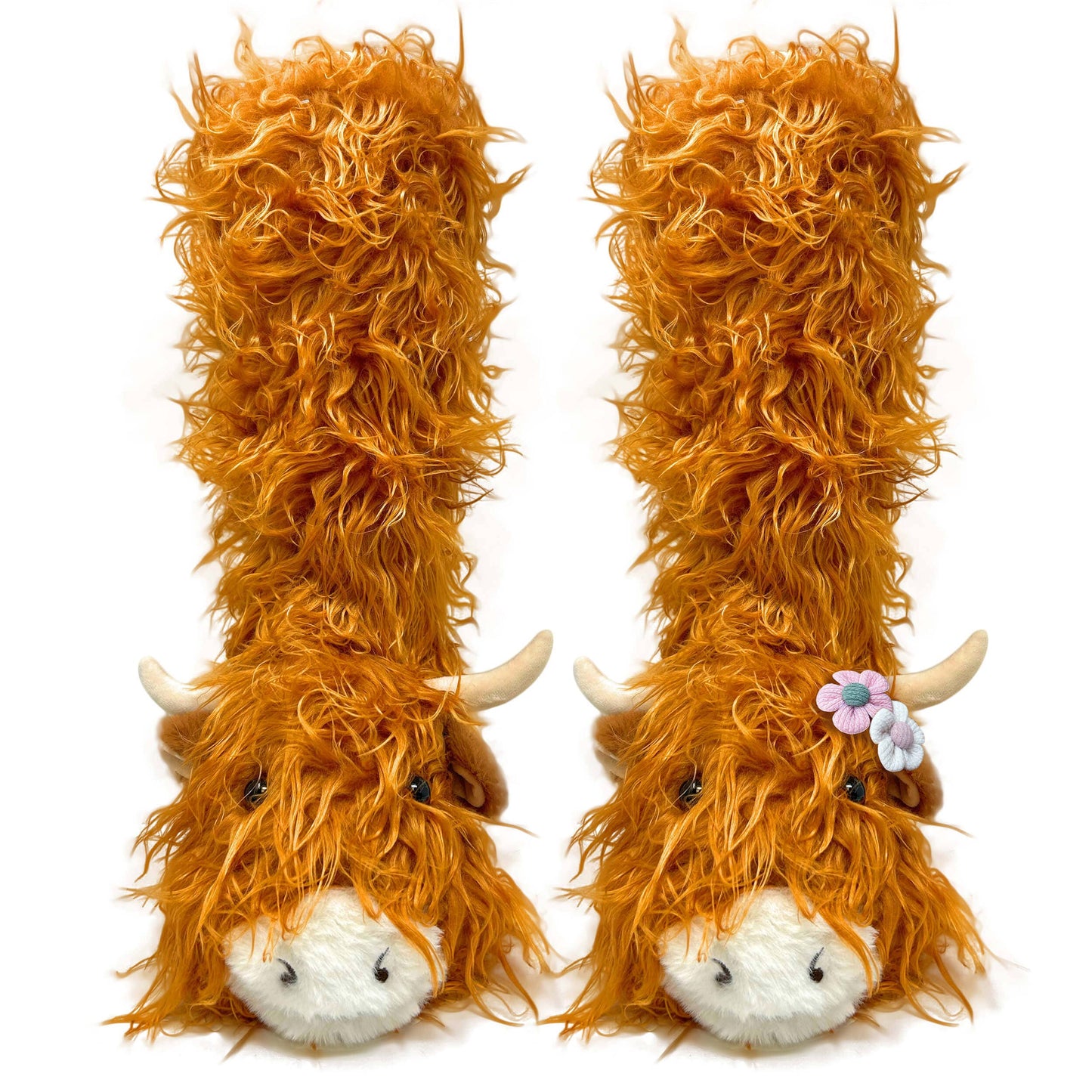 Highland Cattle | Kid's Plush Cozy Non-Slip Slipper Socks