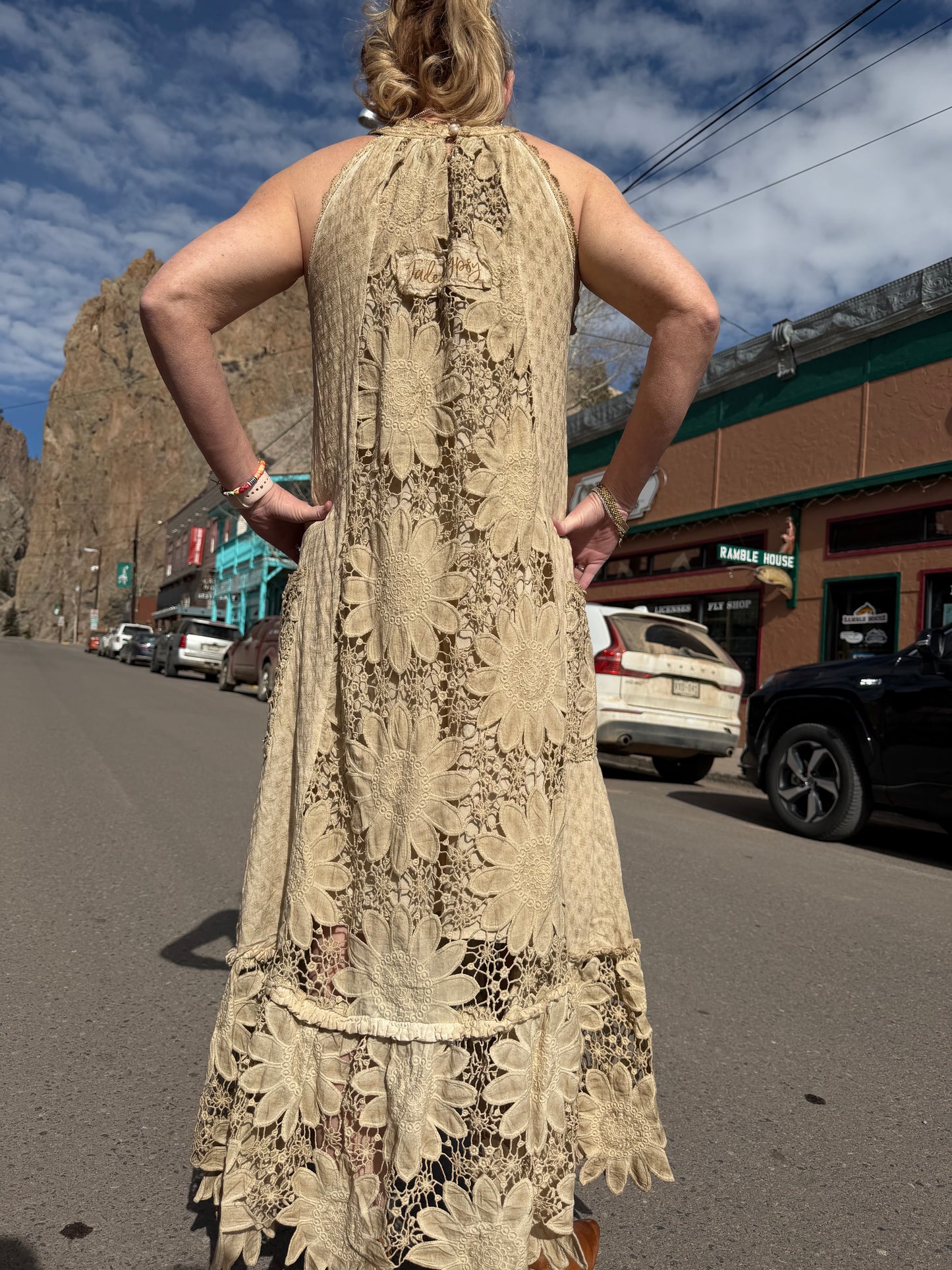 Daisy Dreaming Dress - Vintage Tea Stain