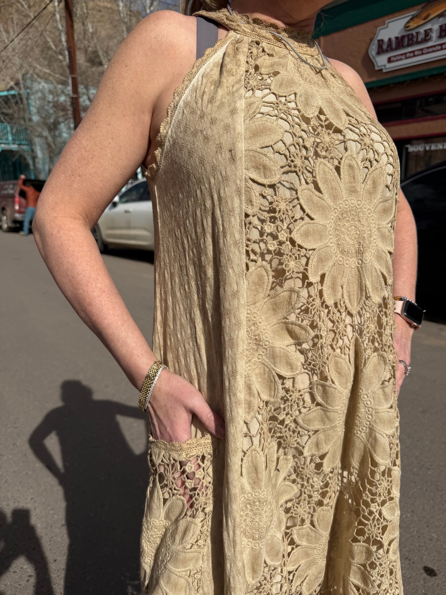 Daisy Dreaming Dress - Vintage Tea Stain