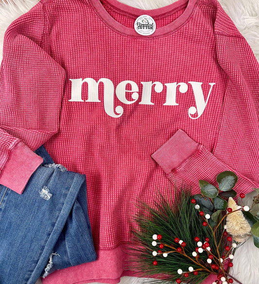 Merry Waffle Tee