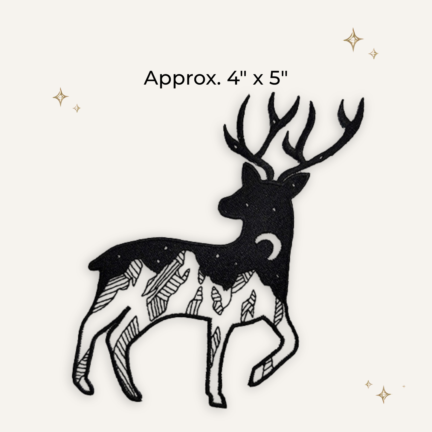 Deer Starlight Embroidered Patch- RTS