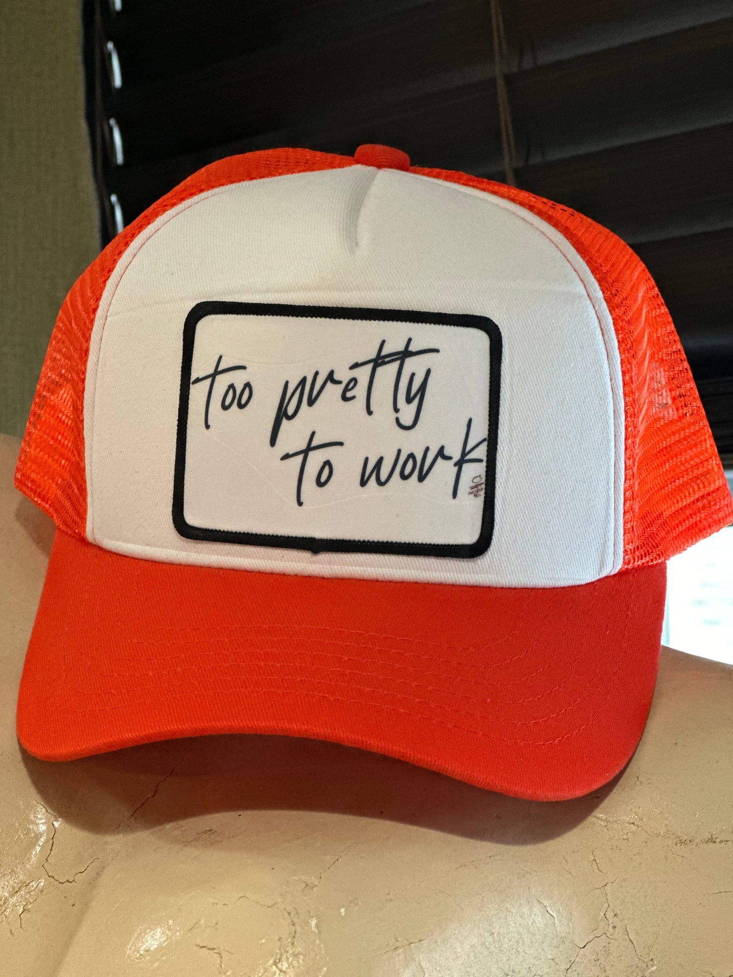 Too Pretty to Work Hat Yellow