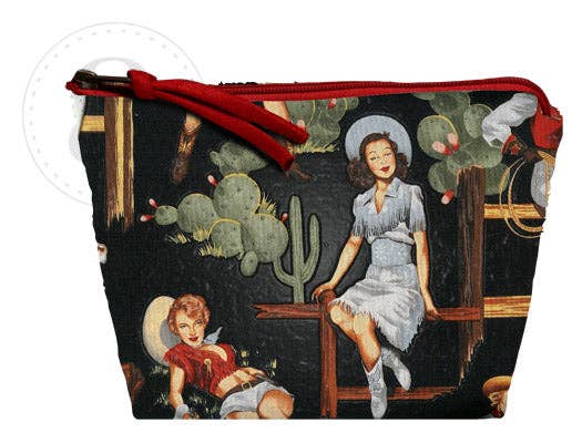 "Western" Pinup Cowgirl Accessory Pouch