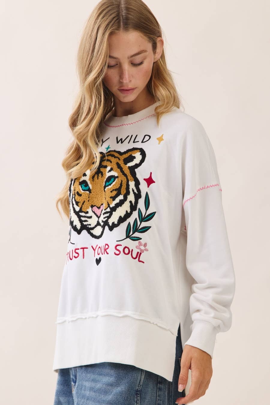 Tigre' Applique Sweatshirt