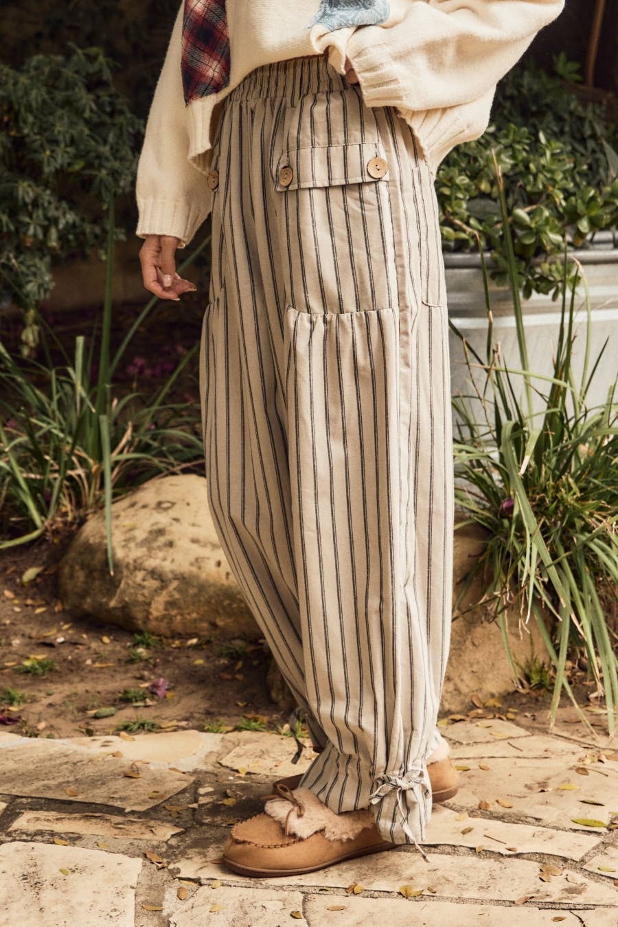 Nita Striped Wide Leg Pants