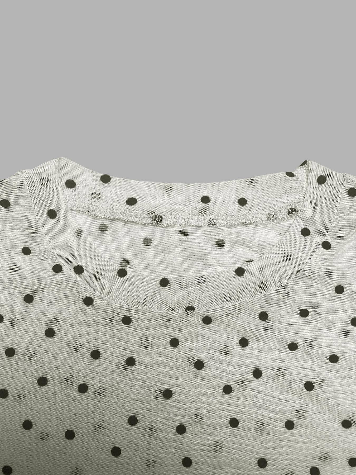 Romance Polka Dots Sheer Mesh Top