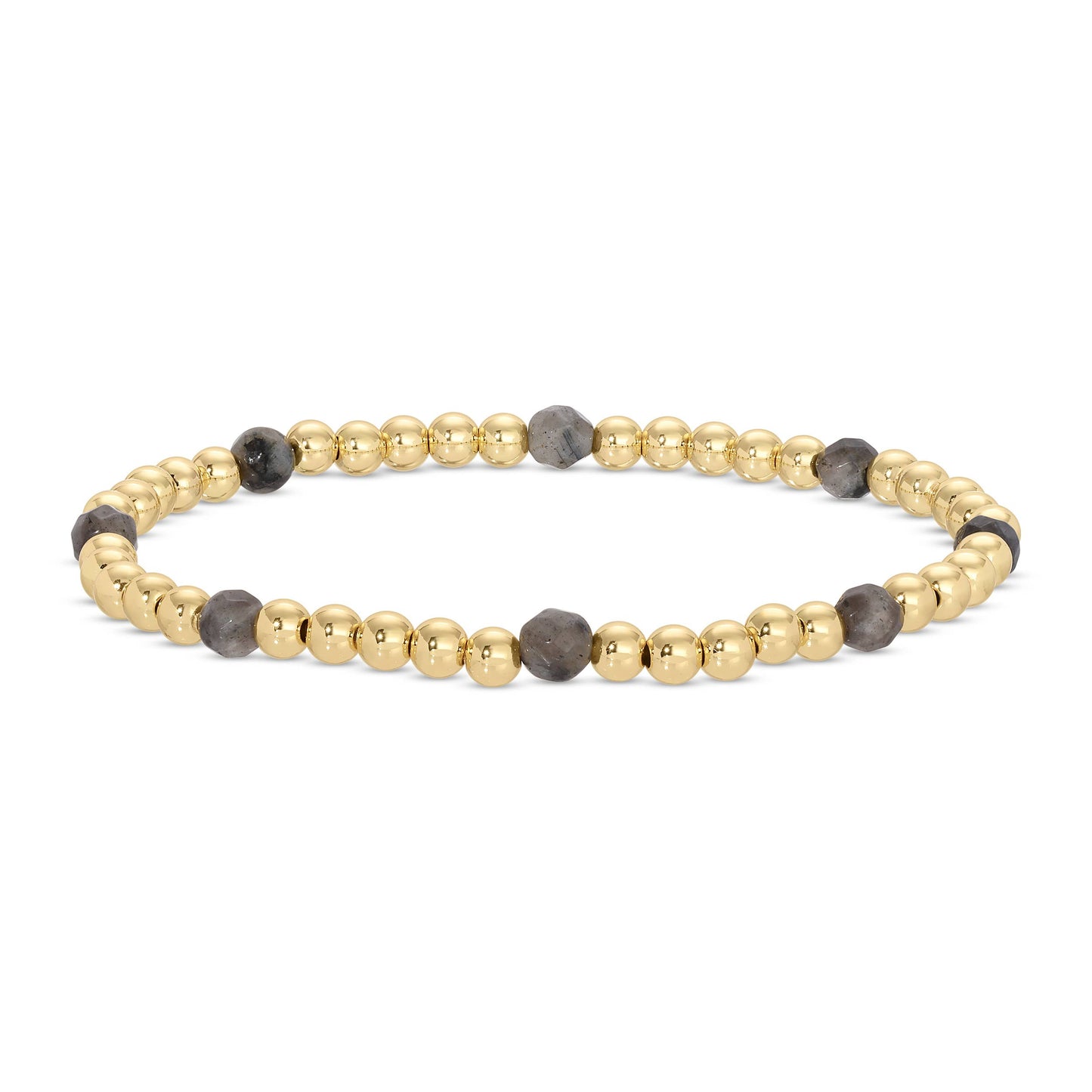 Stretch Beaded Bracelet With Stone Accents