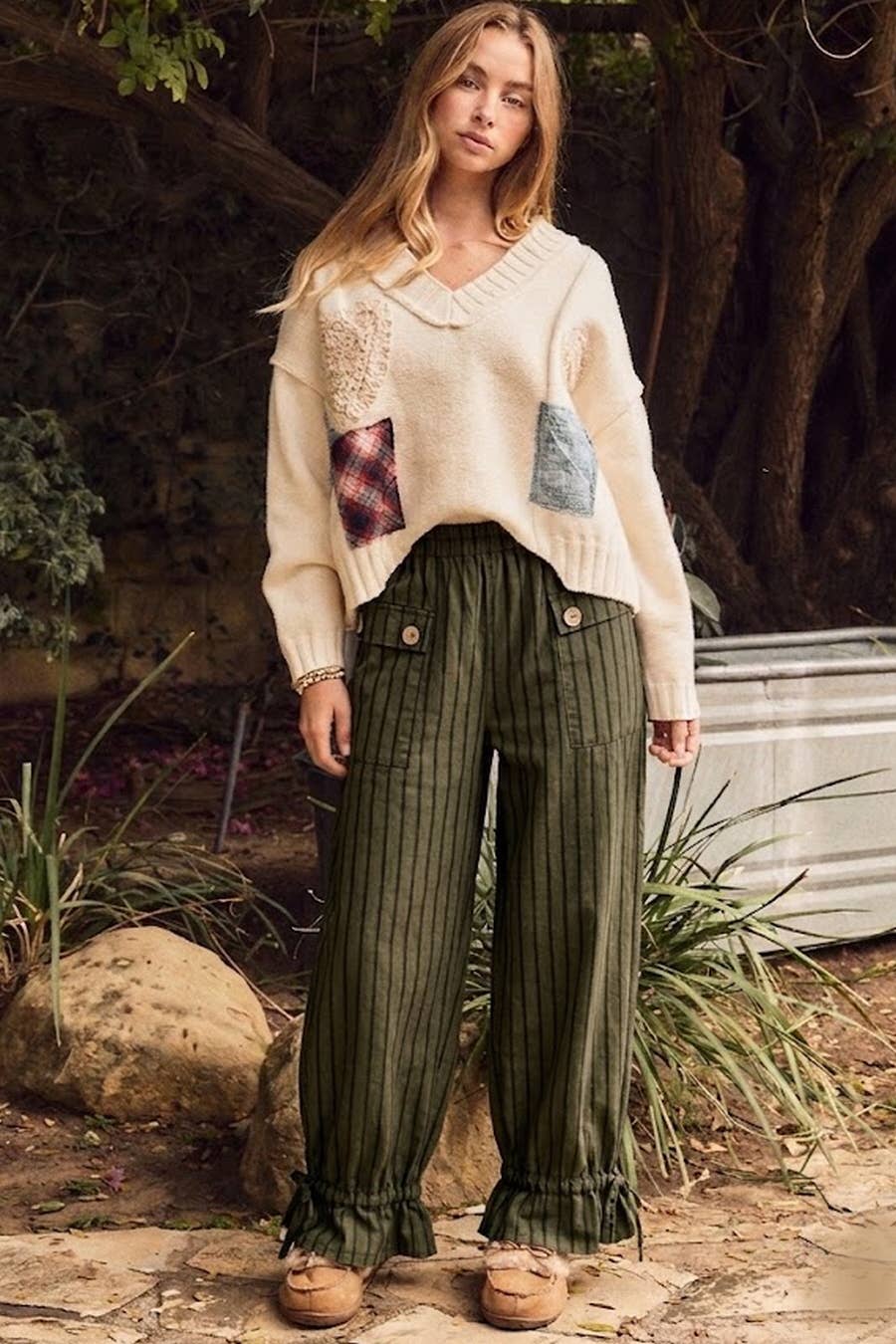 Nita Striped Wide Leg Pants
