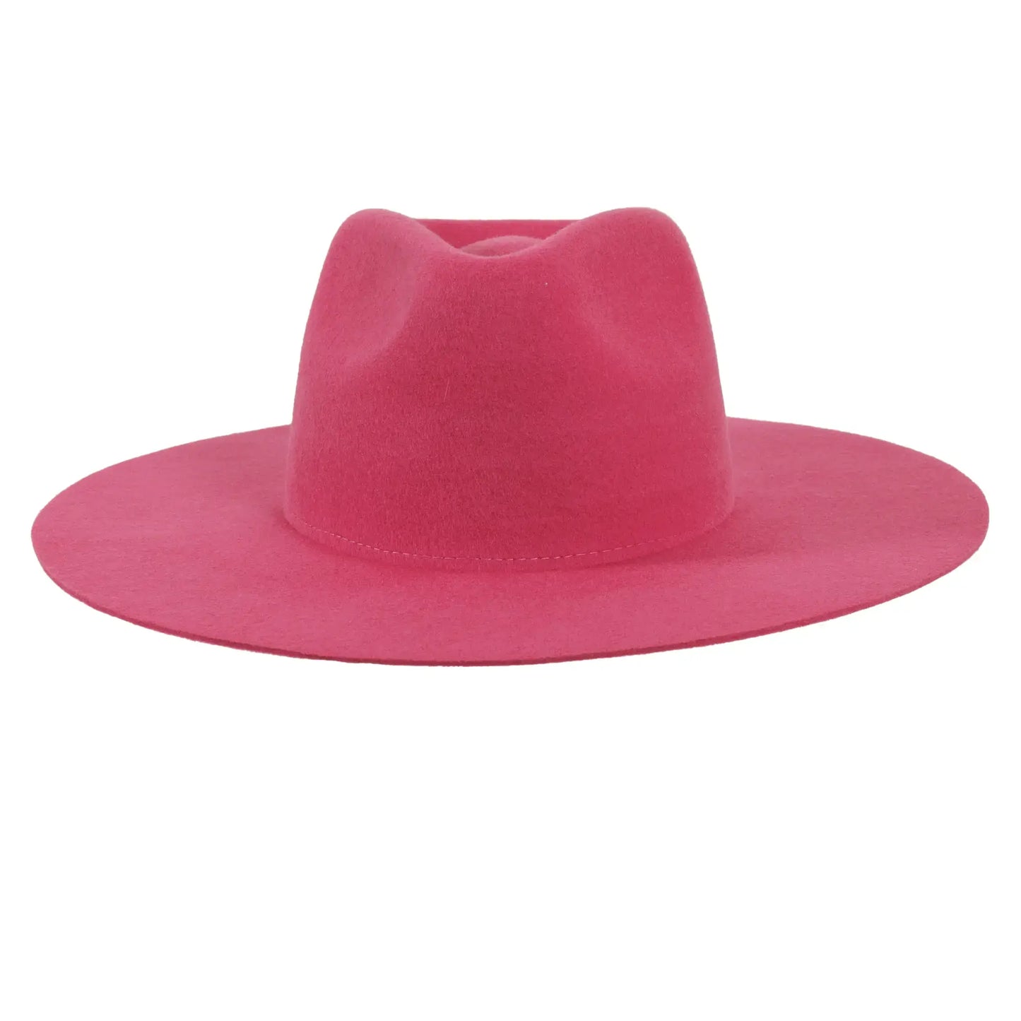 100% Wool Felt Flat Brim Fedora Hat - Style Rancher