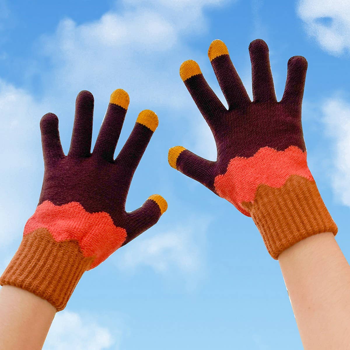 Mix-Match Knit Gloves
