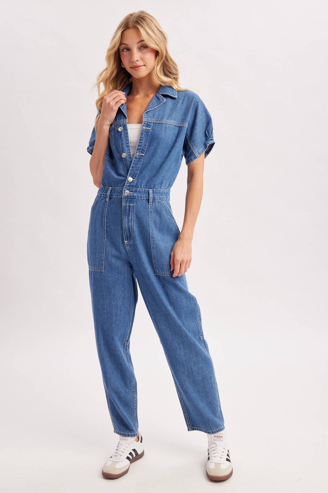 STILLA DENIM UTILITY JUMPSUIT
