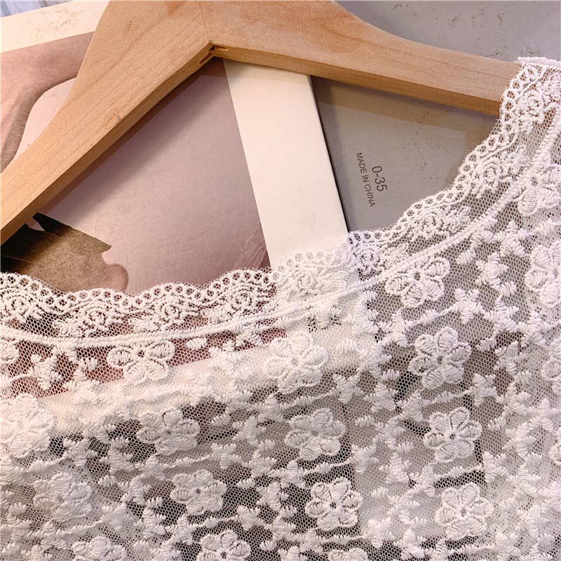 Sally Embroidered Lace Vest