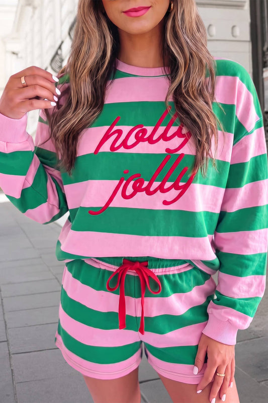 HOLLY JOLLY Pullover Shorts Set