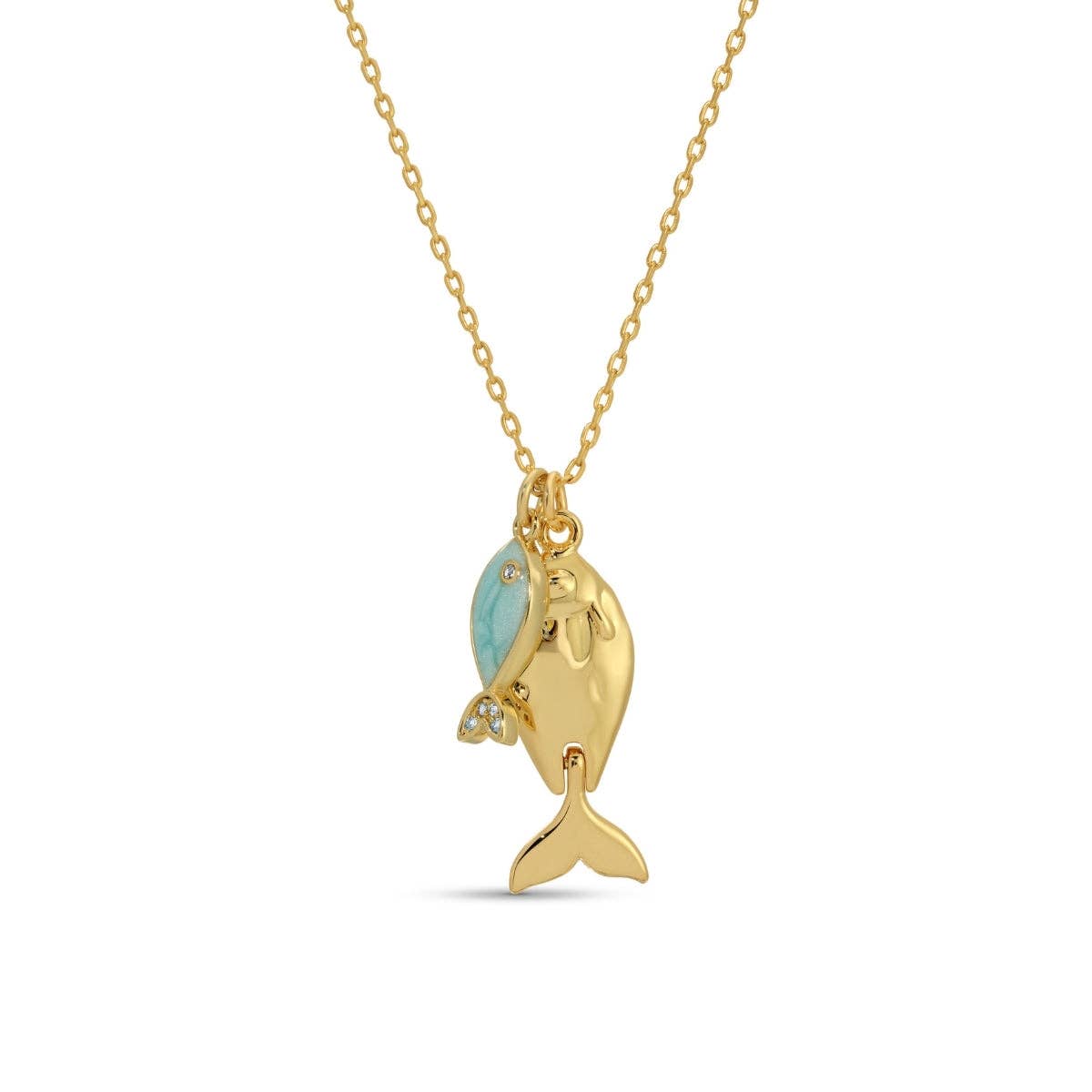 Large & Petite Fish Pendant Necklace
