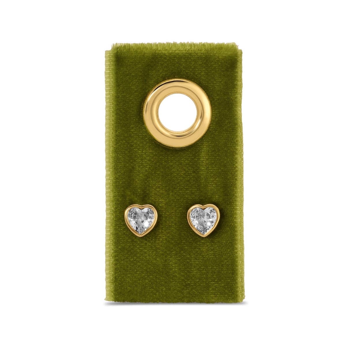 Cubic Zirconia Studs on Velvet Tag