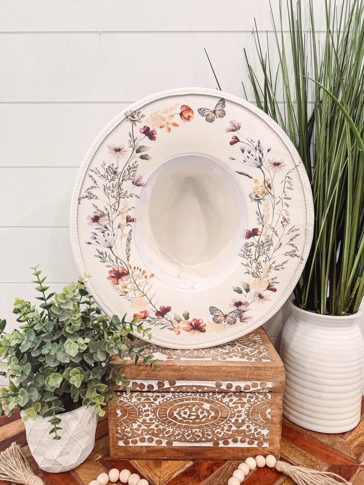 Floral Bottom Hat