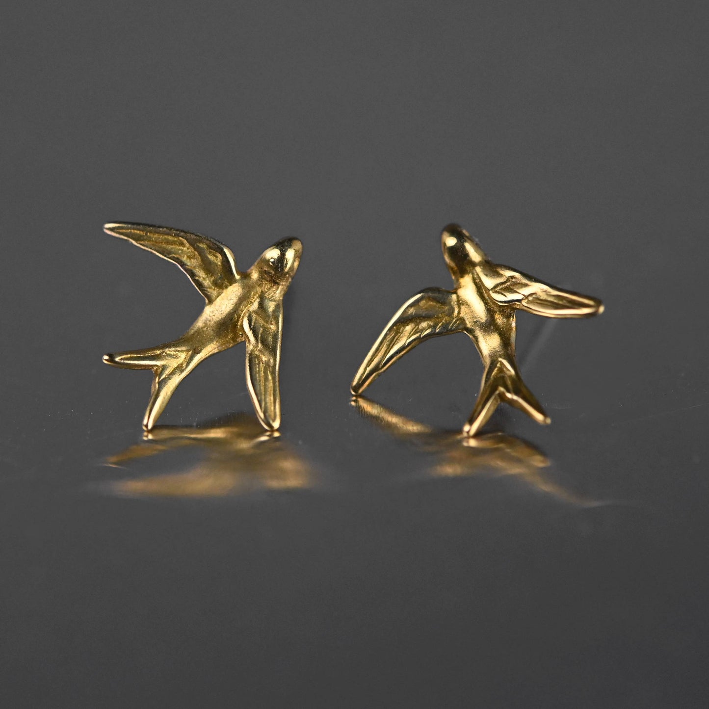 Brass Swallow Studs