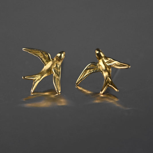 Brass Swallow Studs