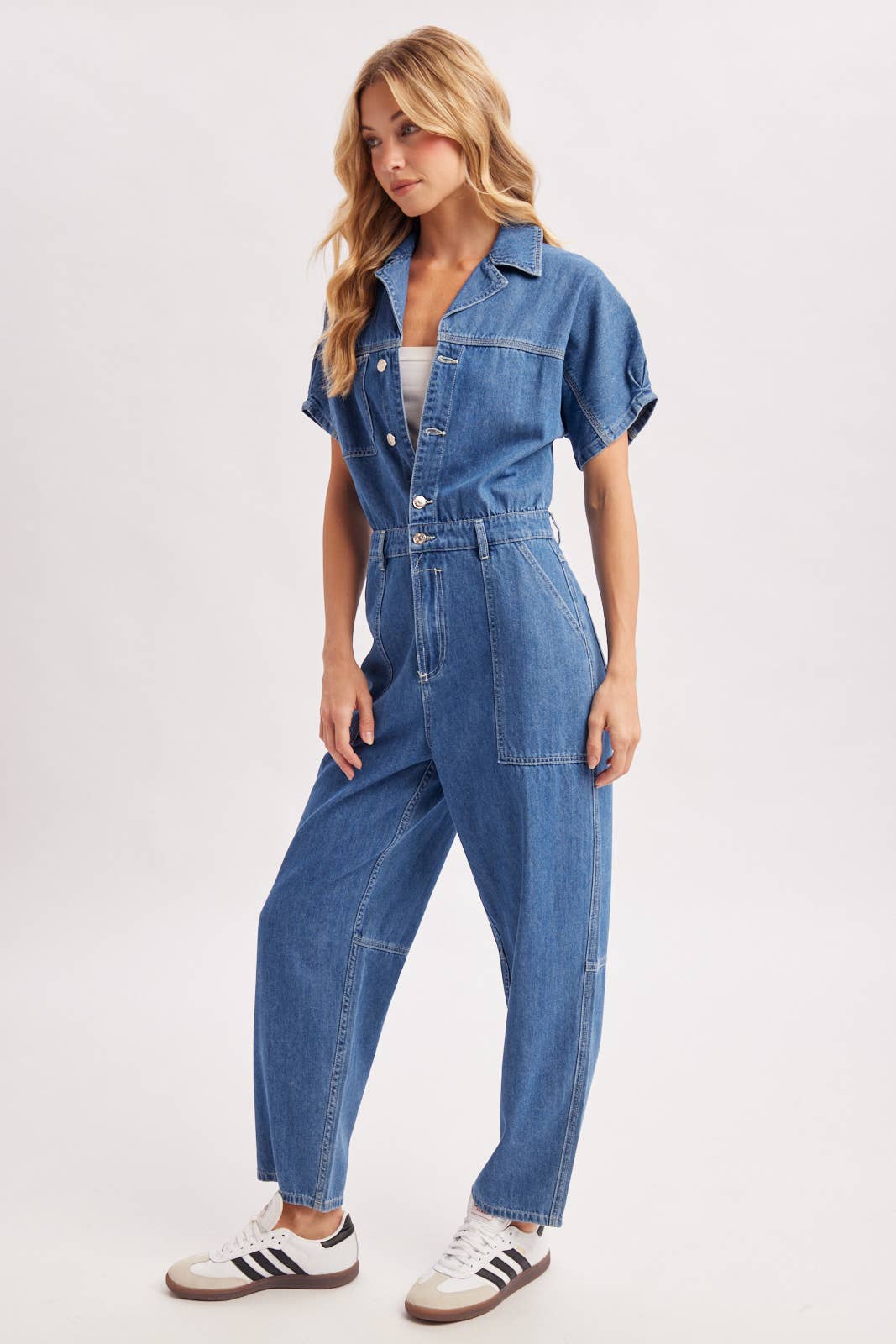 STILLA DENIM UTILITY JUMPSUIT