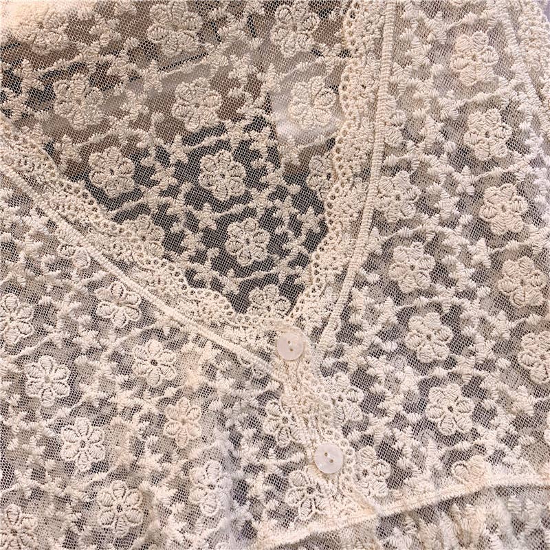 Sally Embroidered Lace Vest