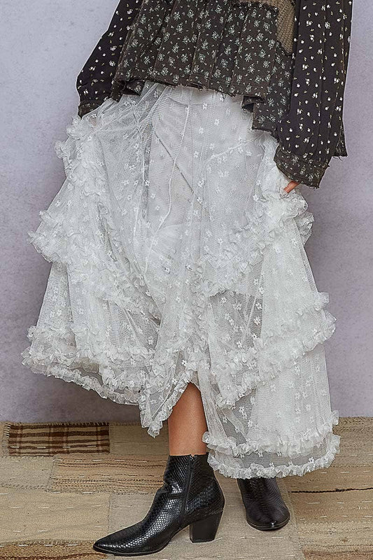 Ruffle Lace Skirt