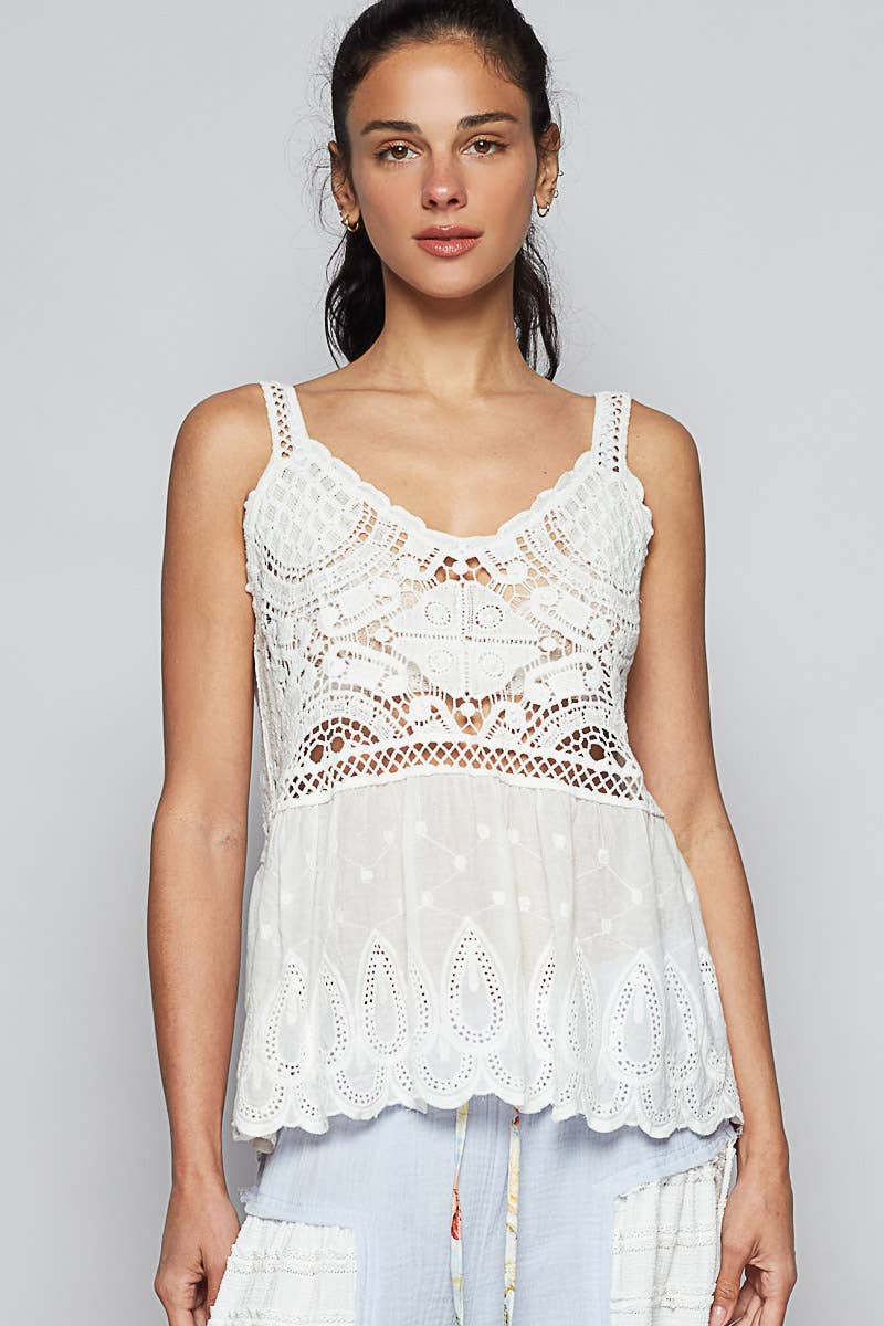 crochet woven tank