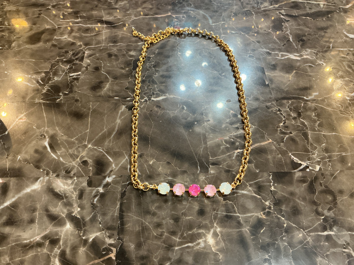 Pinky Sparkle Necklace
