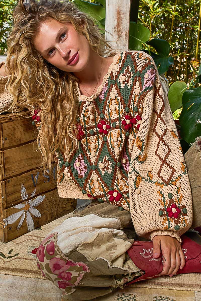 The Jeanelle Aztec Sweater