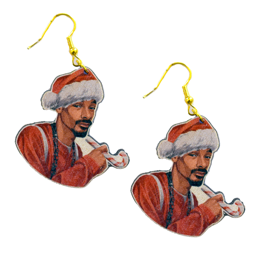 Snoop Dogg Christmas Earrings