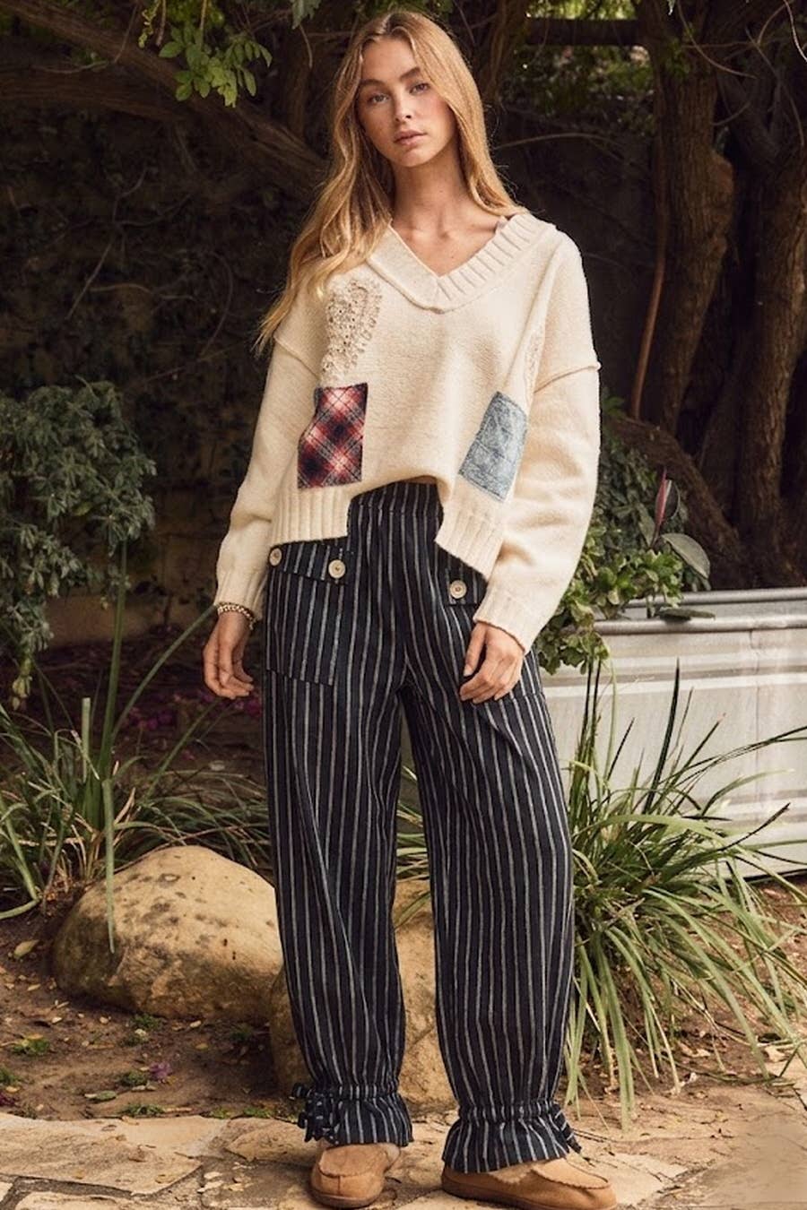 Nita Striped Wide Leg Pants