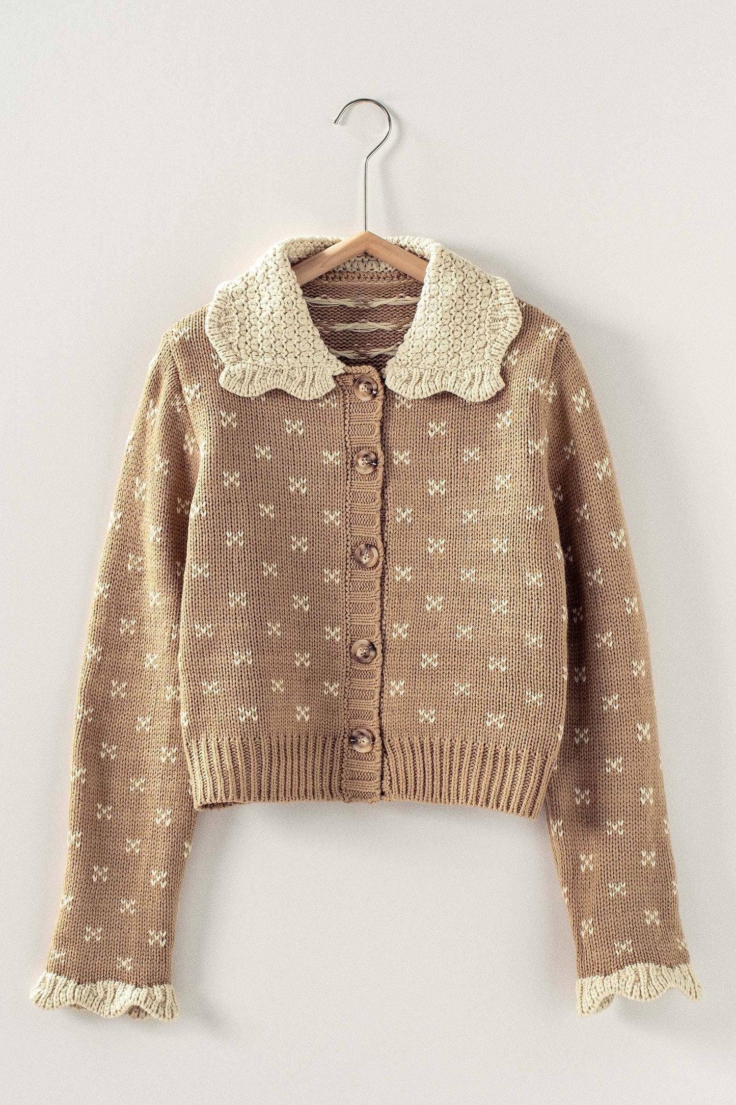 Cassy Ruffle Collar Cardigan